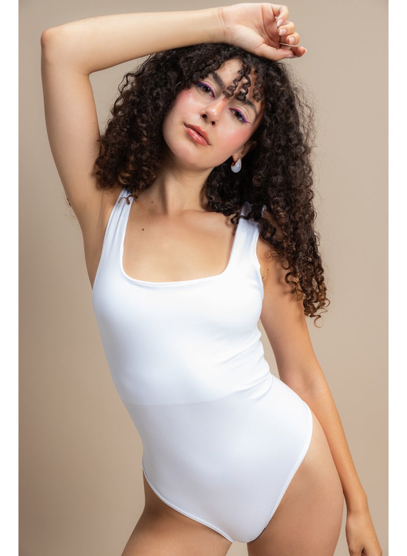 Clue Microfiber Square Neck Bodysuit - Image 1